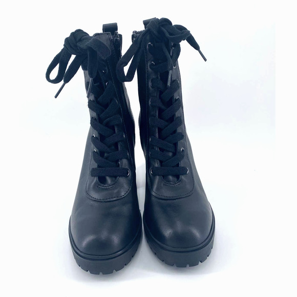 Steve Madden Latch Black Combat Boot Women's Size 8.5  LATC01S1 - Picture 2 of 9